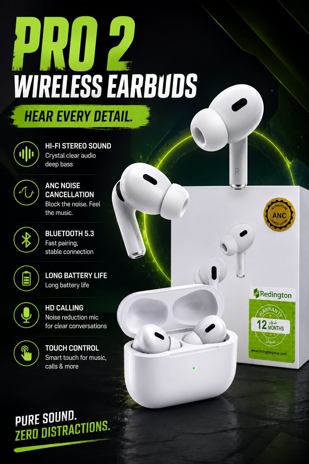 AirBuds Pro 2 – Premium Wireless Earbuds ⭐